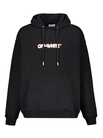 Off-white logo-print hoodie - men - Fabric - S - Black