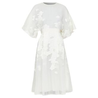 Giambattista Valli cotton silk floral cloque dress