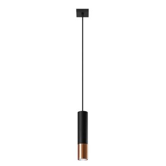 Sollux Lighting L&aacute;mpara de techo negro, cobre acero alt. 100 cm