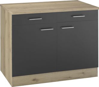 Optifit Unterschrank »Iver« Breite 100 cm, 2 Türen und 2 Schubkästen, mit 38 mm Arbeitsplatte