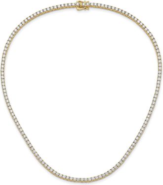 Diamond2Deal 14k Gold Lab Grown Diamond Tennis Collar Necklace 18 (20 ct, Color-E-F, Clarity- VS)