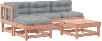 vidaXL Juego De Muebles Jard&iacute;n 5 Pzas Y Cojines Madera Abeto Douglas Vidaxl