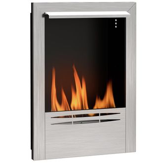 HOMCOM Stainless Steel Bioethanol Fire - Indoor Ethanol Fireplace Insert | TJ Hughes