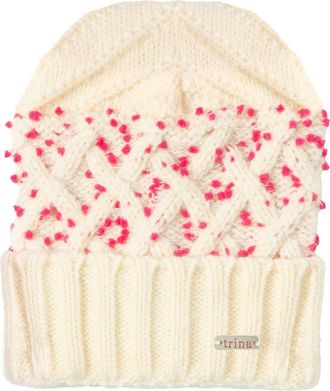 San Diego Hat Company x Trina Turk Knit Beanie in White at Nordstrom Rack