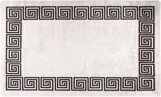 vidaXL Tappeto Lavabile 120x180 Cm Beige Chiaro Antiscivolo - Vidaxl