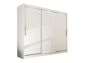 Mirjan24 Armario Closico 118, Blanco, 215x250x58cm, Puertas De Armario: Correderas, N&uacute;mero De Estantes: 0, Led