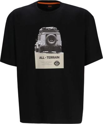 BOSS vehicle-print cotton t-shirt - men - Cotton - 3XL - Black