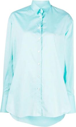 Finamore Napoli Shirt - Dames - Overhemden - Blauw - XS - Overhemden