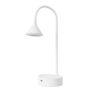 Leds - C4 Forlight Ding - L&aacute;mpara De Escritorio Led. L&aacute;mpara De Mesa Con Luz C&aacute;lida 3000k Y 520lm. Flexo De Escritorio Orientable Y Flexible Con Puerto Usb. Col