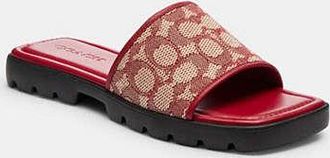 Coach Florence Sandal In Signature Textile Jacquard