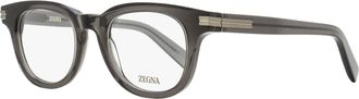 Ermenegildo Zegna Mens Thick Oval Eyeglasses EZ5279 020 Transparent Gray 48mm