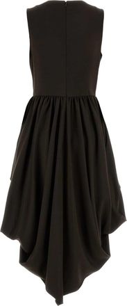 Loewe Layered Viscose-Wool Blend Dress - Brown