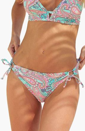 Lascana Womens Paisley Print Bikini Bottom in Mint Printed at Nordstrom, Size 12
