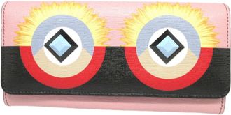 Fendi Pink Leather Long Wallet (Bi-Fold) (Pre-Owned)