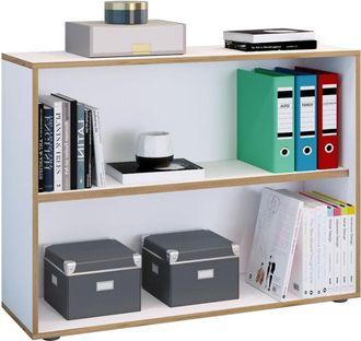 VCM Estante de madera VCM de pie Gabinete de archivo de ahorro de espacio Dimensiones aprox. al. 74 x 100 x p. 33 cm Estante elegante Estante de oficina