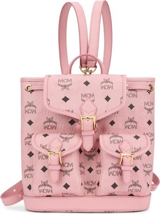 MCM Mcm, Tassen, Dames, Roze, ONE Size, Katoen, Aren Mini Rugzak