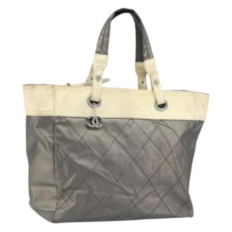Chanel Pre-owned Tote Bags, female, Gray, Size: ONE SIZE Pre-owned Vintage Tote Bag