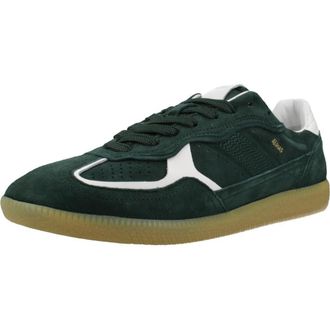 Alohas Alohas Rife Forest Green Leather Trainers, Green, 4 UK