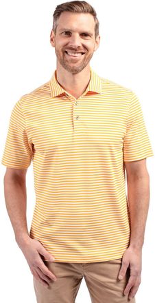 Cutter & Buck Virtue Eco Pique Stripe Recycled Mens Polo Shirt