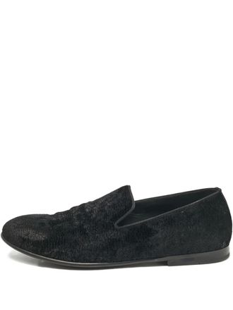 Dolce & Gabbana velvet loafers - men - Velvet/Calf Leather/Calf Leather - 41 - Black
