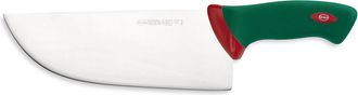 Sanelli Sanelli Premana Professional Coltello Mezzo Colpo, Acciaio Inossidabile, Verde/rosso, 42.5x3.0x10.5 Cm