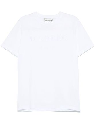 Tシャツ・カットソー ICEBERG Men T-shirt White F0186306 1101 White regular fit T-shirt in sustainable interlock fabric