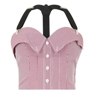 Moschino Top corset with straps - female - Moschino - Sleeveless Tops - Red - S - Tops