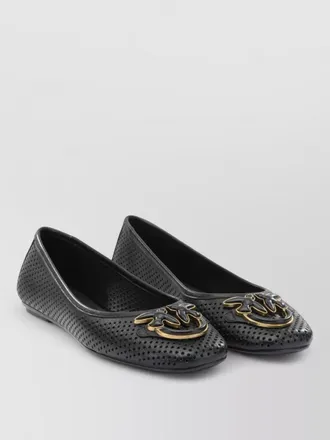 Pinko loafers embellished detail flat sole perforated