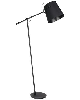 Eglo Granadillos 1 Light Floor Lamp with Black Finish & Black Fabric Shade