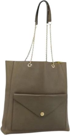 Celine Pre-owned Vintage Tote Bag - Dames - Vintage Shopper - Groen - ONE Size - Leer - Vintage