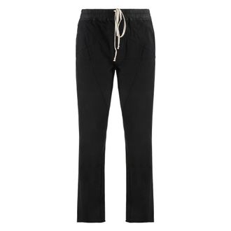 Rick Owens Slim-fit Trousers, male, Black, 2XL, Berlin Drawstring Trousers