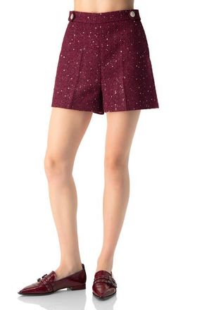 Ivonne Tailored Shorts with Pockets in Wine at Nordstrom, Size 14