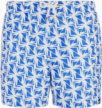 Regatta Mens Regatta Mens Loras Geometric Swim Shorts - White Sonic Blue - Size: 32/30/31