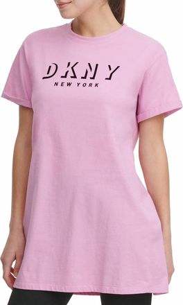 DKNY Shadow Logo T-Shirt Dress In Rosebud
