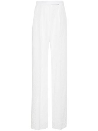 Max Mara Laringe high-waist straight-leg trousers - women - Polyamide/Acetate/Acetate/Silk - 44 - White