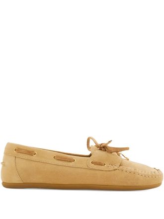 Ferragamo leather boat shoes - Neutrals