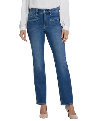 NYDJ Petite Marilyn Romantic Indigo Straight Leg Jean