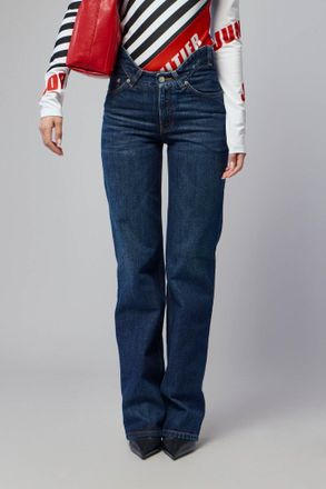 Jean Paul Gaultier Straight Leg Denim Pant With Curvy Waistband