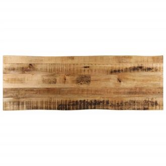 Berkfield Home Table Top Live Edge 140x40x3.8 cm Solid Wood Rough Mango in Brown