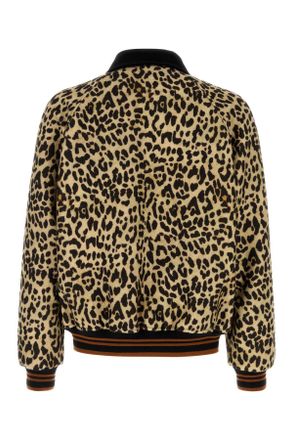 Valentino Garavani Mens Vgold Bomber Jacket Beige Wool