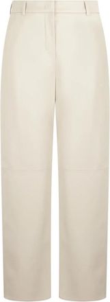 Max Mara Wijde Broek - Dames - Wijde Broeken - Beige - S - Polyester - Broeken
