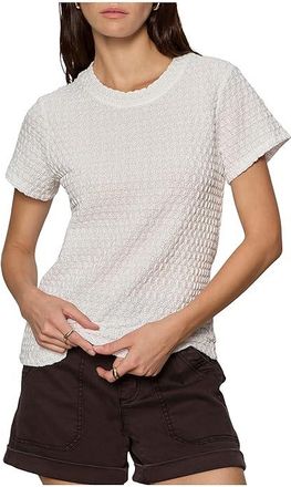 Sanctuary Pucker Up Perfect T-Shirts Womens Clothing White : LG (US 10-12), Cotton/Nylon/Spandex