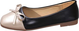 Generic Women Casual Loafers with Elegant Bowknot Detail Low Heel Flat Bottom Comfortable Footwear for Everyday Wear (Black, 6.5)