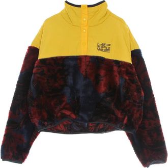 HUF Sherpa High Neck Sweatshirt Navy Blauw - Dames - Sweatshirts - Veelkleurig - M - Polyester - Hoodies & sweatvesten