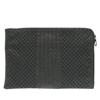 Bottega Veneta Pre-owned Clutches, unisex, Gray, Size: ONE SIZE Pre-owned Fabric Clutch