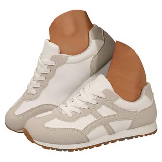 Generic Womens Low Top Lady Sneakers - Lace-Up Shoes for Women Pink Women Sneakers with Memory Foam Insole Womens Retro Sneakers Non-Slip Womens Shoes