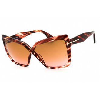 Tom Ford Fiore Brown Gradient Butterfly Ladies Sunglasses FT1195 54F 63