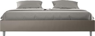 Itamoby Cama Doble Container 180x200 Sommier King Size Azelia K Color: Marr&oacute;n - Versi&oacute;n: Con Caja De Almacenaje