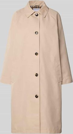 Jake*s Taillierter Trenchcoat mit Innenmuster in Ecru, Gr&ouml;&szlig;e 38