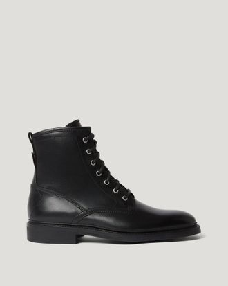 Belstaff Shelton Boot Smooth Leather Black Size UK 10